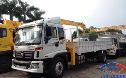 Xe tải Thaco Auman C160 9 Tấn gắn cẩu Soosan SCS513 5 Tấn 3 Khúc